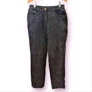 Vintage Laura Ashley Country Womens Corduroy Pants Cotton Black 8